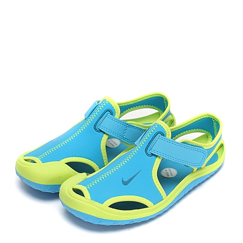 NIKE 耐克童鞋夏季  蓝色男小中童沙滩凉鞋344926-403