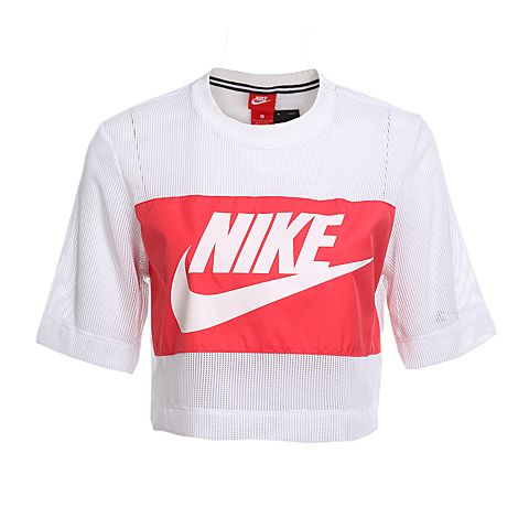 NIKE耐克女子AS W NSW TOP CROP MESHT恤848530-100