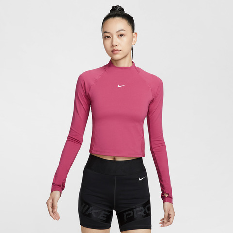 NIKE耐克2025女子AS W NP DF WARM LS TOP GG针织有领长THV3737-634