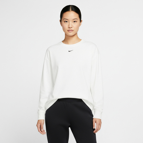 NIKE耐克2025女子AS W NSW ESSNTL OS LS TEE针织无领长THF5321-100