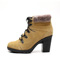 SENDA/森达 及踝靴冬季新款驼色绒牛皮女低靴GX710DD2
