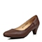 SENDA/森达秋季专柜同款 女士棕色蜡羊皮女皮鞋4BD04CQ3舒适通勤OL女单鞋