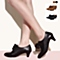 SENDA/森达春季专柜同款 女士黑色小牛皮女皮鞋4CH24AM4时尚圆头小中跟白领女鞋