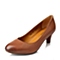 Senda/森达秋季专柜同款女士棕色软牛皮女单鞋I3S03CQ4