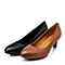 Senda/森达秋季专柜同款女士棕色软牛皮女单鞋I3S03CQ4