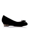 SENDA/森达黑色羊绒皮41280AQ4女皮鞋春季坡跟时尚通勤上班女鞋