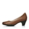 Senda/森达春季专柜同款棕色牛皮浅口女单鞋A3M01AQ5