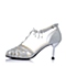 Senda/森达夏季专柜同款银色砂布女凉鞋E3D04BL5