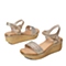 Senda/森达夏季专柜同款金色格力特女凉鞋3SF22BL5 专柜1