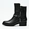 Senda/森达冬季专柜同款黑色牛皮女靴3WX10DD5