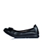 Senda/森达秋季专柜同款黑色蜡羊皮浅口女单鞋J3T02CQ5
