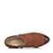 Senda/森达秋季专柜同款棕色磨砂羊皮女单鞋K3A22CM5