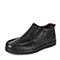 SENDA/森达冬季专柜同款黑色摔压纹牛皮男皮靴（绒里）HH144DD5