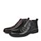 Senda/森达冬季专柜同款黑色打蜡牛皮男皮靴（毛里）HB143DD5
