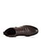 Senda/森达冬季专柜同款棕色打蜡牛皮男皮靴（毛里）HB143DD5