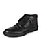 SENDA/森达冬季专柜同款黑色打蜡牛皮男皮靴(绒里)HC142DD5