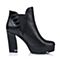 Senda/森达冬季专柜同款黑色牛皮女靴（皮里）3PE28DD5
