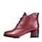 Senda/森达冬季专柜同款紫红色牛皮女靴3PP18DD5