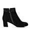 Senda/森达冬季专柜同款黑色羊皮女靴(绒里)3WW16DD5