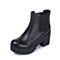 Senda/森达冬季专柜同款黑色软牛皮女靴M3D40DD5