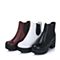 Senda/森达冬季专柜同款黑色软牛皮女靴(毛里)M3D40MD5