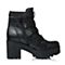 Senda/森达冬季专柜同款黑色软牛皮女靴（皮里）M3D43DD5