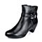 Senda/森达冬季专柜同款黑色软牛皮女靴(绒里)M3O44DD5