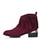 Senda/森达冬季专柜同款红色牛绒皮女靴M3X43DD5