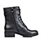 Senda/森达冬季专柜同款黑色牛皮女靴(皮里)3WX11DZ5