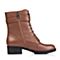 Senda/森达冬季专柜同款棕色牛皮女靴(绒里)3WX11DZ5