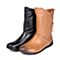 Senda/森达冬季专柜同款浅棕色蜡牛皮女靴(皮里)M3F60DZ5