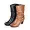Senda/森达冬季专柜同款黑色软牛皮女靴M3I70DZ5