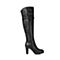 Senda/森达冬季专柜同款黑色蜡牛皮女靴（皮里）M3Q92DC5