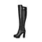Senda/森达冬季专柜同款黑色牛皮女靴（皮里）3PE27DC5