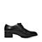 Senda/森达春季专柜同款黑色时尚休闲牛皮女单鞋A4B04AM6