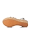 Senda/森达夏季银砂布精致水晶坡跟舒适女凉鞋E3J26BL6