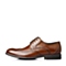 Senda/森达夏季棕色牛皮布洛克款式商务英伦风男皮鞋L3362BM6