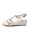 Senda/森达夏季专柜同款白色软羊皮女凉鞋E3B21BL6 专柜1