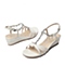 Senda/森达夏季专柜同款白色软羊皮女凉鞋E3B21BL6 专柜1