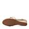 Senda/森达夏季专柜同款米色软羊皮女凉鞋E3B21BL6 专柜1