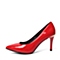 Senda/森达秋季专柜同款大红色牛漆皮革女单鞋3QR22CQ6 专柜1