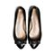 Senda/森达秋季专柜同款黑色羊皮女单鞋I4X01CQ6