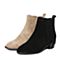 Senda/森达冬季专柜同款咖色二层牛皮时尚女靴3WL20DD6