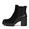 Senda/森达冬季专柜同款甜美女皮短靴厚底粗高跟3WX20DD6