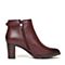 Senda/森达冬季专柜同款时尚优雅女皮短靴粗高跟N3B40DD6