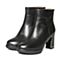 Senda/森达冬季专柜同款黑色蜡牛皮时尚女靴N3N42DD6