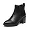 Senda/森达冬季专柜同款黑色蜡牛皮女靴N3O41DD6