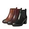 Senda/森达冬季专柜同款棕色小牛皮革时尚女靴N3O46DD6