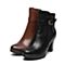 Senda/森达冬季专柜同款气质女皮短靴粗高跟皮搭扣N3W42DD6