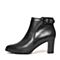 Senda/森达冬季专柜同款时尚优雅女皮短靴粗高跟N3B40DD6